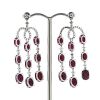 "Wholesaler Closing Down Must Be Sold" 14K White Gold, Ruby and Diamond, Chandelier Style Earrings - 3