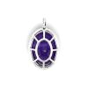 "Wholesaler Closing Down Must Be Sold" 14K White Gold, 26.02ct Amethyst and Diamond, Halo Cocktail Pendant - 4