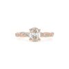 14K Rose Gold and Diamond, Twist Band Ring - 2