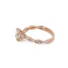 14K Rose Gold and Diamond, Twist Band Ring - 3