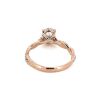 14K Rose Gold and Diamond, Twist Band Ring - 4