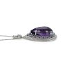 "Wholesaler Closing Down Must Be Sold" 14K White Gold, Amethyst, Topaz and Diamond, Halo Statement Necklace - 3