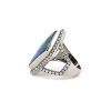 "Wholesaler Closing Down Must Be Sold" 14K White Gold, 6.69ct Natural Solid Black Lightning Ridge Opal and Diamond, Statement Ring - 3