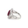 "Wholesaler Closing Down Must Be Sold" 14K White Gold, Ruby and Diamond, Double Halo Statement Ring - 3