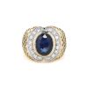 "Wholesaler Closing Down Must Be Sold" 14K Yellow Gold, Blue Sapphire and Diamond, Filigree Cut Out Ring - 2