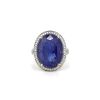 "Wholesaler Closing Down Must Be Sold" 14K Yellow Gold, 13.25ct Tanzanite and Diamond, Halo Cocktail Ring - 2