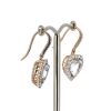 "Wholesaler Closing Down Must Be Sold" 14K Rose Gold, Aquamarine and Diamond, Heart Drop Earrings - 3