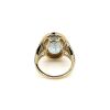 "Wholesaler Closing Down Must Be Sold" 14K Yellow Gold, Aquamarine and Diamond, Vintage Style Halo Ring - 5